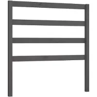 vidaXL Hoofdbord 95x4x100 cm massief grenenhout grijs