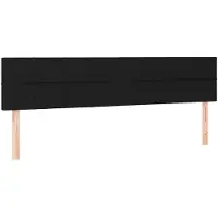 vidaXL Hoofdborden 200x5x78/88 cm stof zwart