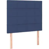 vidaXL Hoofdbord blauw 100x5x118/128 cm stof