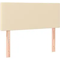 vidaXL Hoofdbord 80x5x78/88 cm stof crèmekleurig
