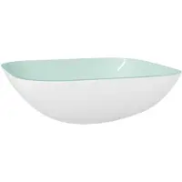 vidaXL Wasbak 42x42x14 cm glas wit