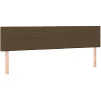 vidaXL Hoofdborden 180x5x78/88 cm stof donkerbruin