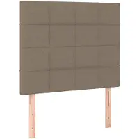 vidaXL Hoofdbord taupe 90x5x118/128 cm Stof