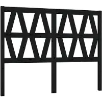 vidaXL Hoofdbord 166x4x100 cm massief grenenhout zwart