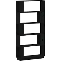 vidaXL Boekenkast/kamerscherm 80x25x163,5 cm massief grenenhout zwart