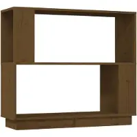 vidaXL Boekenkast/kamerscherm 80x25x70 cm massief hout honingbruin