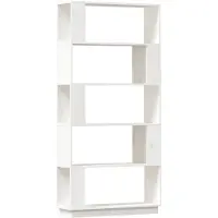 vidaXL Boekenkast/kamerscherm 80x25x163,5 cm massief grenenhout wit