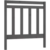vidaXL Hoofdbord 95x4x100 cm massief grenenhout grijs