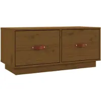 vidaXL Tv-meubel 80x34x35 cm massief grenenhout honingbruin