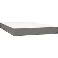 vidaXL Pocketveringmatras, medium, donkergrijs, 120x200x20 cm, stof