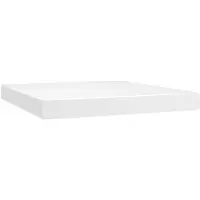 vidaXL Pocketveringmatras, medium, wit, 180x200x20 cm, kunstleer