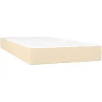 vidaXL Pocketveringmatras, middenhard, crème, 100x200x20 cm, stof