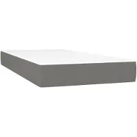 vidaXL Pocketveringmatras medium 90x200x20 cm stof donkergrijs