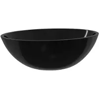 vidaXL Wasbak 50x37x14 cm glas zwart