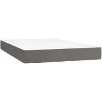 vidaXL Pocketveringmatras medium 120x200x20 cm kunstleer grijs