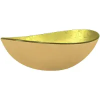 vidaXL Wasbak 54,5x35x15,5 cm gehard glas goudkleurig