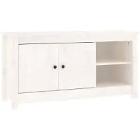 vidaXL - Tv-meubel - 103x36,5x52 - cm - massief - grenenhout - wit