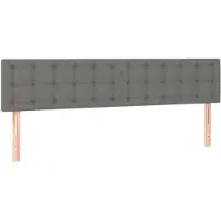vidaXL Hoofdborden 160x5x78/88 cm stof donkergrijs
