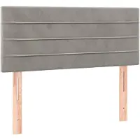vidaXL Hoofdbord 80x5x78/88 cm fluweel lichtgrijs