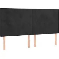 vidaXL Hoofdbord zwart 180x5x118/128 cm fluweel