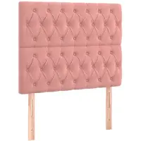 vidaXL Hoofdbord roze 90x7x118/128 cm fluweel