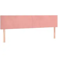 vidaXL Hoofdborden 160x5x78/88 cm fluweel roze