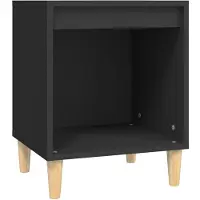 vidaXL Nachtkastje 40x35x50 cm bewerkt hout zwart