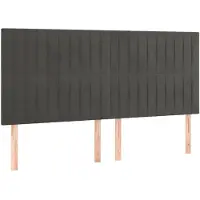 vidaXL Hoofdbord donkergrijs 160x5x118/128 cm Fluweel