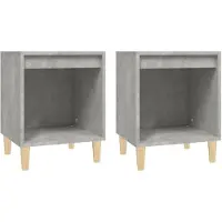 vidaXL Nachtkastjes 2 st 40x35x50 cm betongrijs