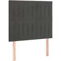vidaXL Hoofdbord donkergrijs 80x5x118/128 cm Fluweel
