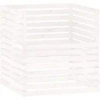 vidaXL Compostbak 100x100x102 cm massief grenenhout wit