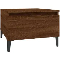 vidaXL Bijzettafel 50x46x35 cm bewerkt hout bruin eikenkleur