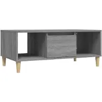 vidaXL Salontafel grijs Sonoma, 90x50x36,5 cm, houtvezel