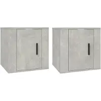 vidaXL Tv-wandmeubels 2 st 40x34,5x40 cm betongrijs