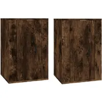 vidaXL Tv-wandmeubels 2 st 40x34,5x60 cm gerookt eikenkleurig