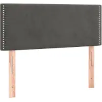 vidaXL Hoofdbord 80x5x78/88 cm fluweel donkergrijs
