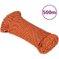 vidaXL Boottouw 5 mm 500 m polypropyleen oranje