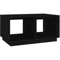 vidaXL Salontafel 80x50x40 cm massief grenenhout zwart