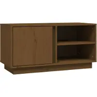 vidaXL Tv-meubel 80x35x40,5 cm massief grenenhout honingbruin