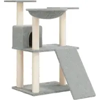vidaXL Kattenmeubel met sisal krabpalen 83 cm lichtgrijs