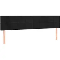 vidaXL Hoofdborden 180x5x78/88 cm fluweel zwart