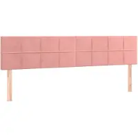 vidaXL Hoofdborden 180x5x78/88 cm fluweel roze