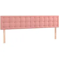 vidaXL Hoofdborden 160x5x78/88 cm fluweel roze
