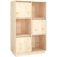 vidaXL Hoge kast 38x35x117 cm massief grenenhout