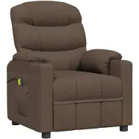 vidaXL Massagestoel stof bruin