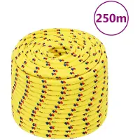 vidaXL Boottouw 14 mm 250 m polypropyleen geel