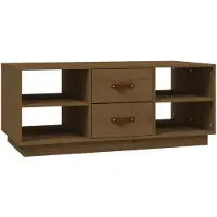 vidaXL Salontafel, honingbruin, 100x50x41 cm, massief grenenhout