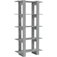 vidaXL Boekenkast/kamerscherm 80x30x160 cm bewerkt hout grijs sonoma