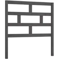 vidaXL Hoofdbord 106x4x100 cm massief grenenhout grijs