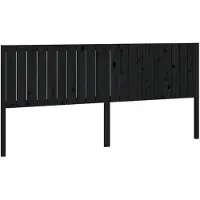 vidaXL Hoofdbord 205,5x4x100 cm massief grenenhout zwart